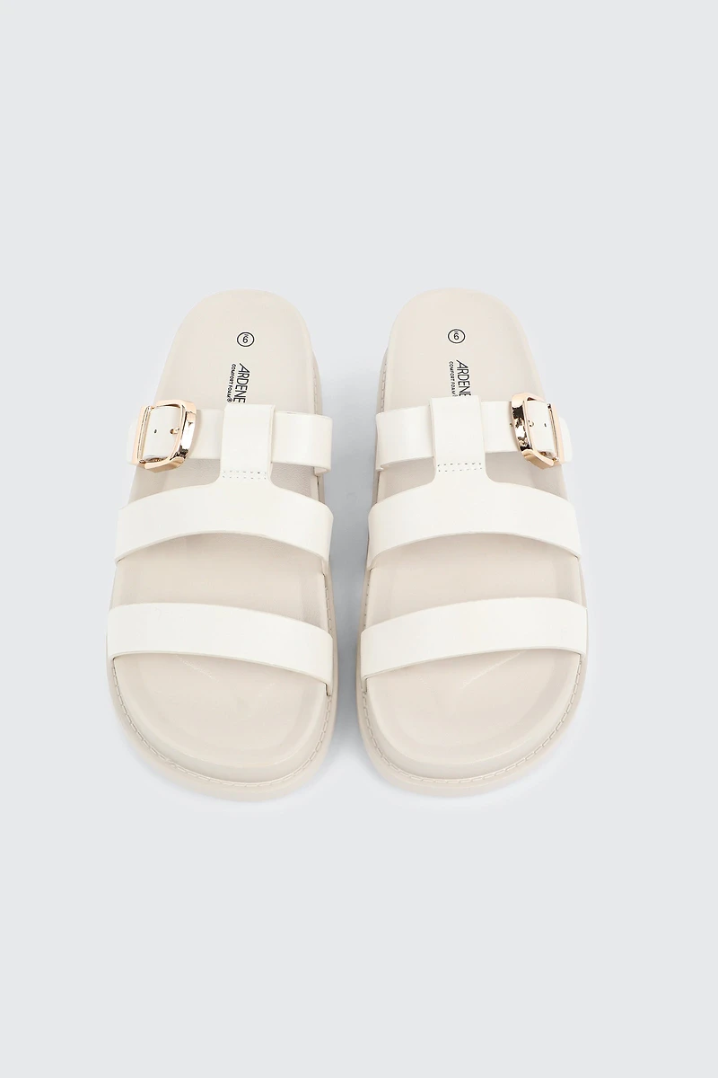 Chunky Slides with Buckle Detail