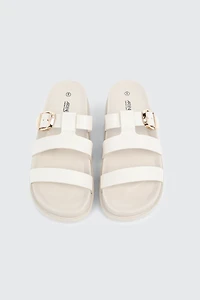 Chunky Slides with Buckle Detail