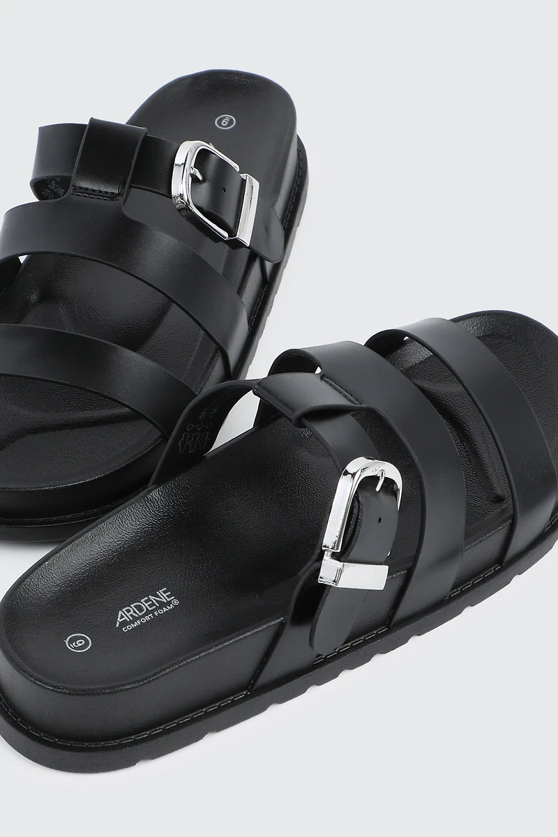 Chunky Slides with Buckle Detail