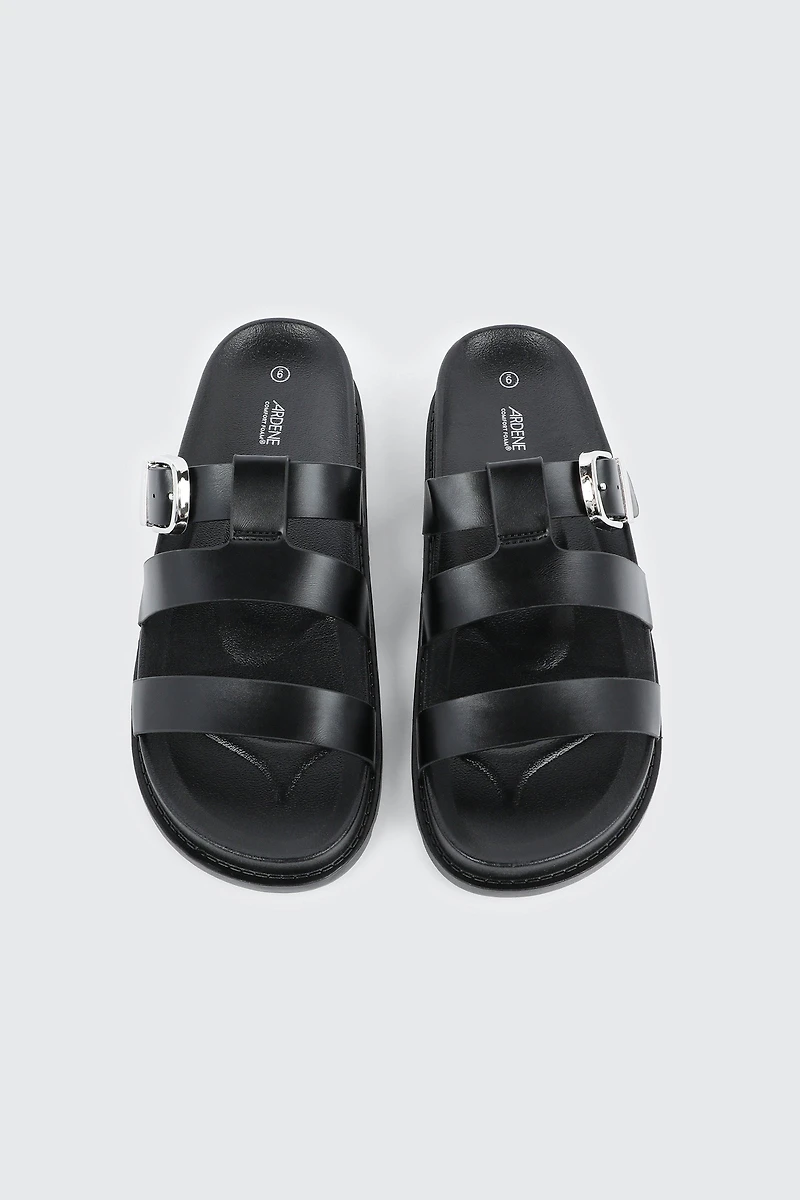 Chunky Slides with Buckle Detail