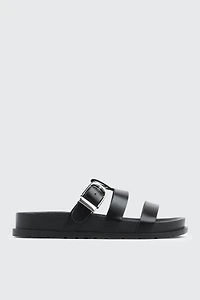 Chunky Slides with Buckle Detail