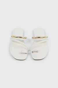 Square Toe Strappy Flat Sandals