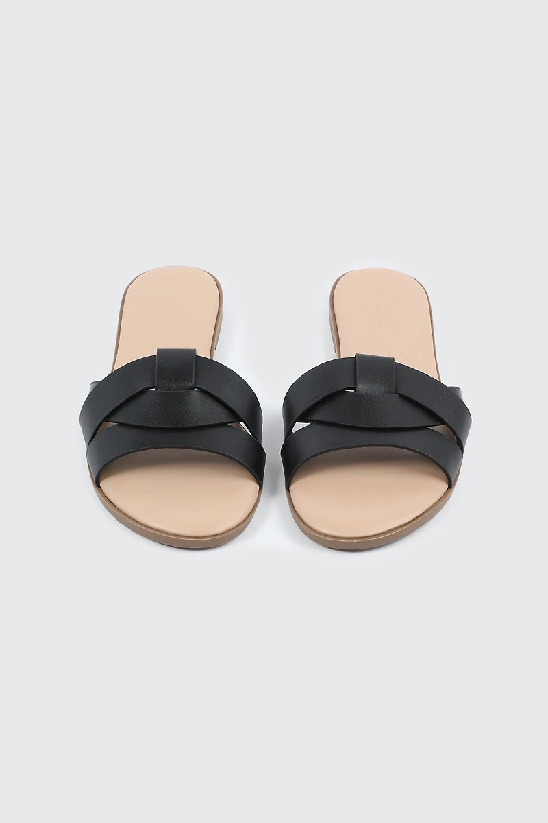 Braided Vamp Flat Sandals