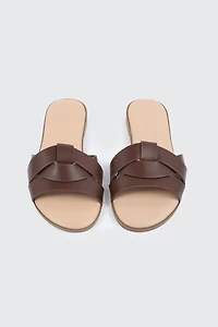 Braided Vamp Flat Sandals