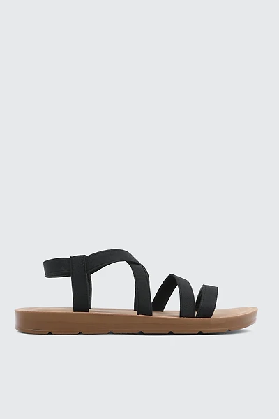 Sandales multibrides élastiques
