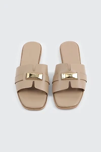 Square Toe One Band Sandals