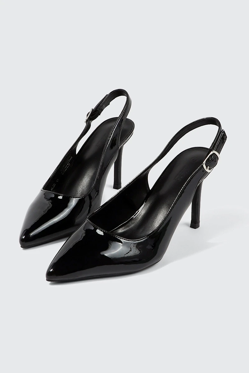 Pointed Toe Slingback Heels