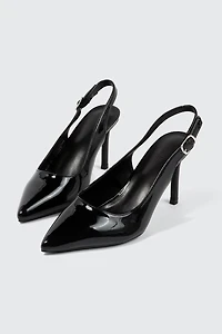 Pointed Toe Slingback Heels