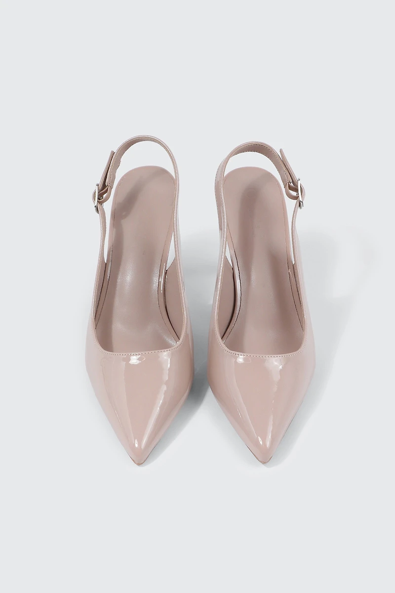 Pointed Toe Slingback Heels