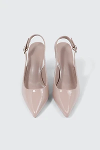 Pointed Toe Slingback Heels