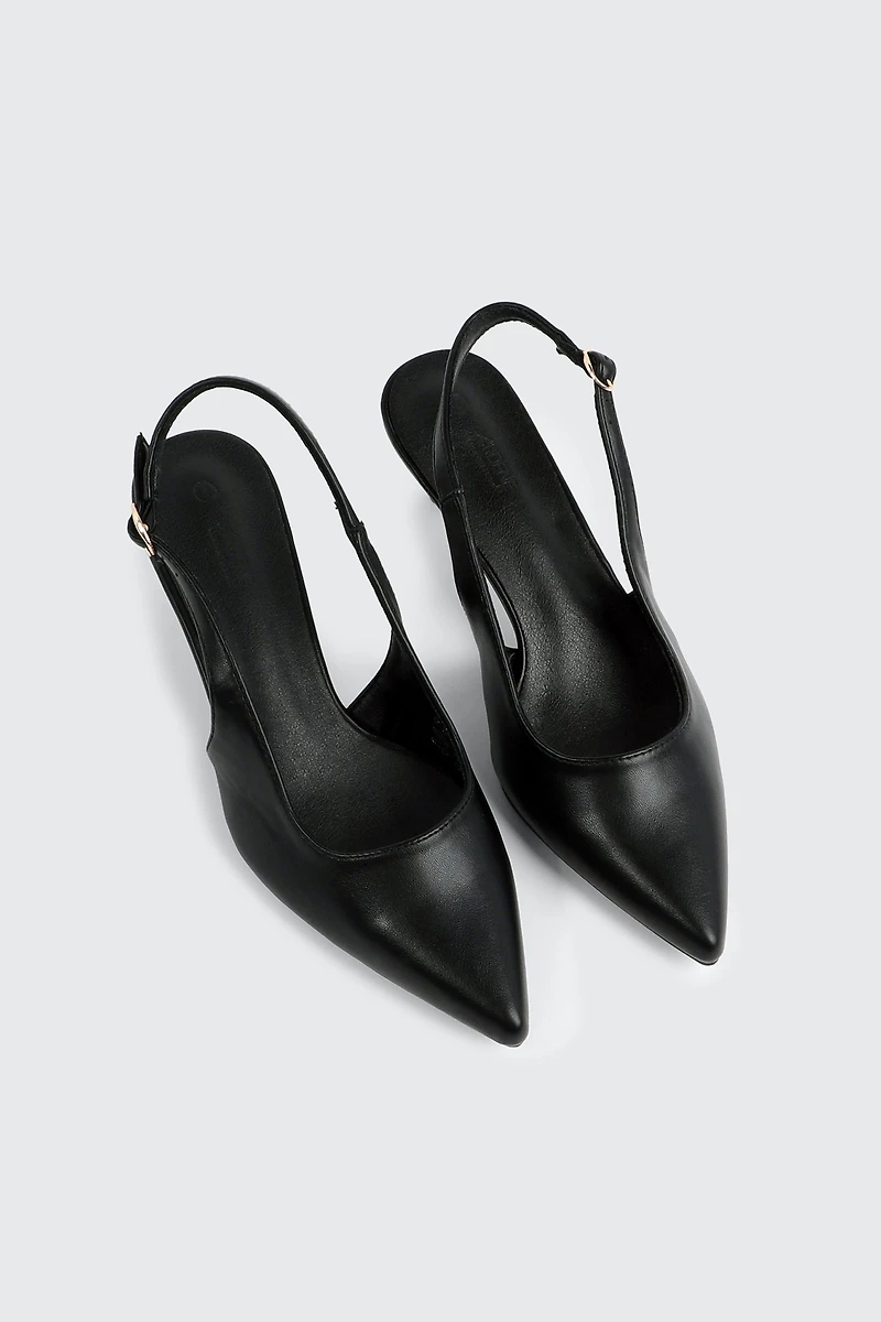Pointed Toe Slingback Heels