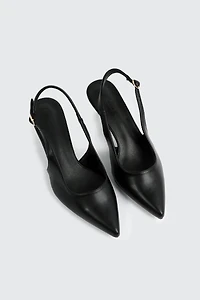 Pointed Toe Slingback Heels