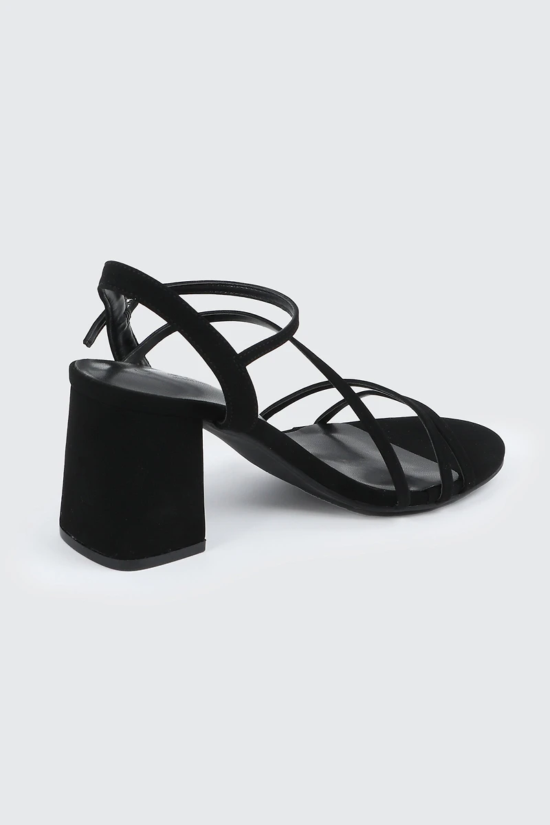 Sandales multibrides à talon bloc