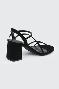 Sandales multibrides à talon bloc