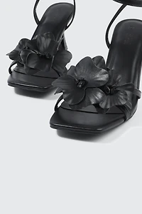 Floral Ankle Strap Sandals