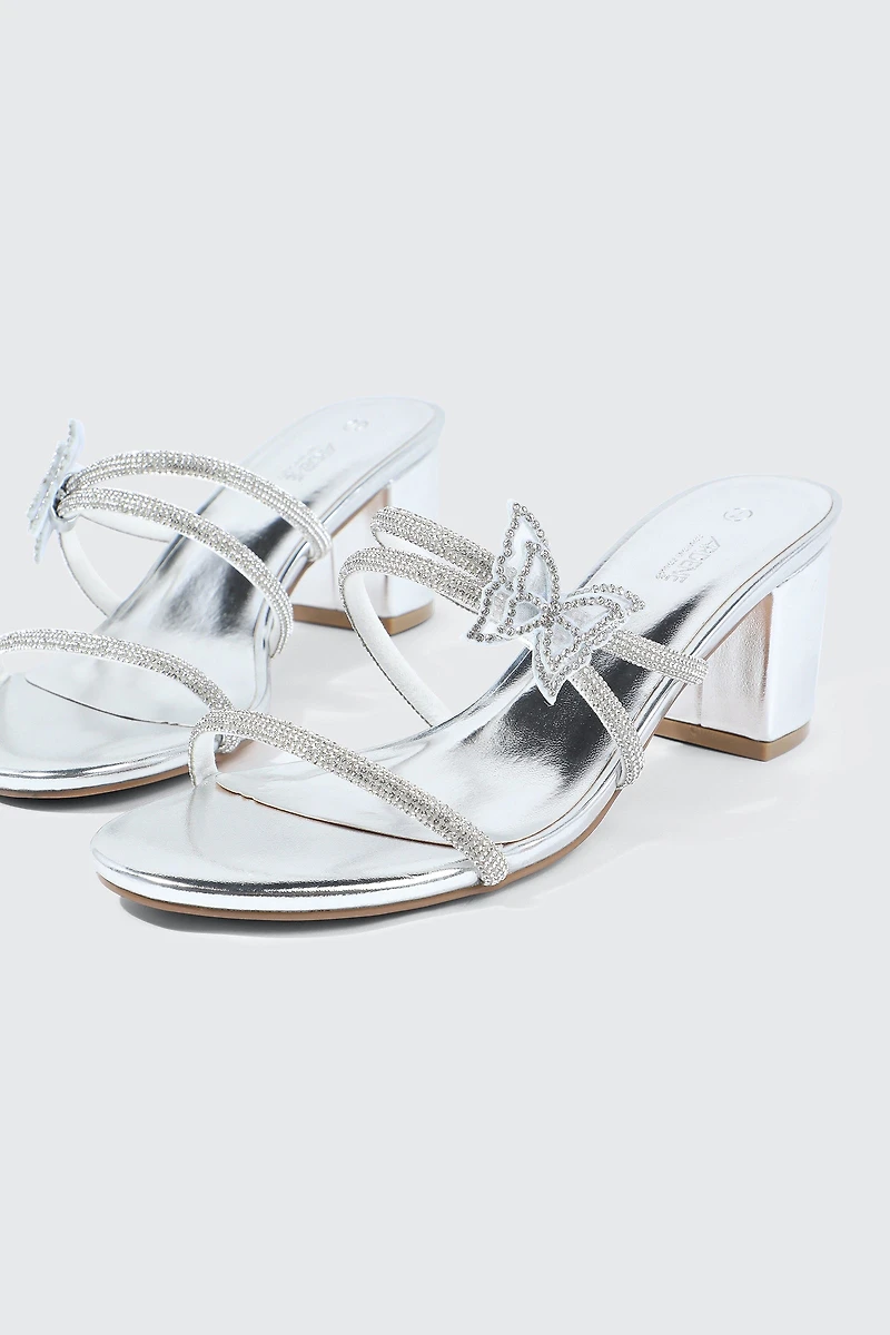 Butterfly Block Heel Sandals