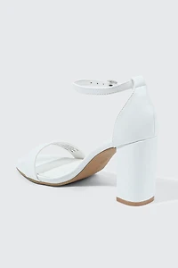 One Band Block Heel Sandals
