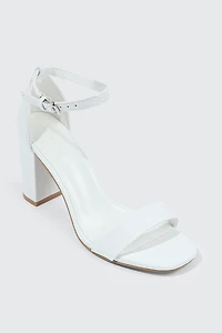 One Band Block Heel Sandals