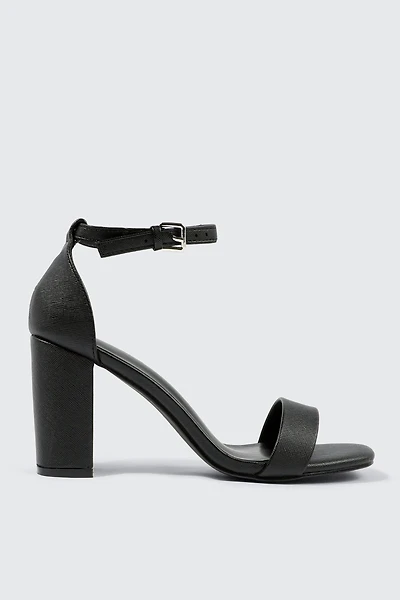 One Band Block Heel Sandals