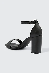 One Band Block Heel Sandals