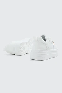 Platform Sneakers with Charm Detail