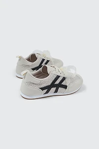 Espadrilles en faux cuir et maille