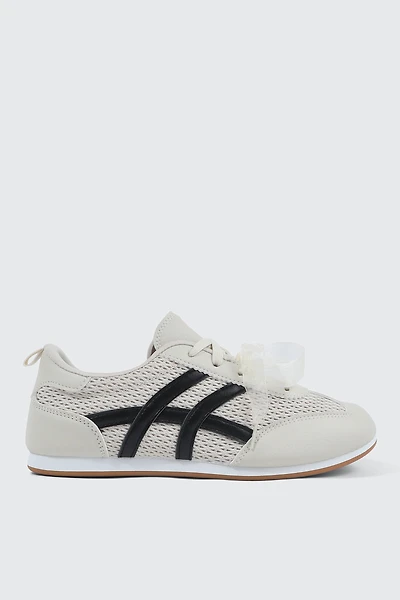 Espadrilles en faux cuir et maille