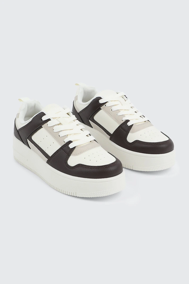 Espadrilles lacées à semelle épaisse