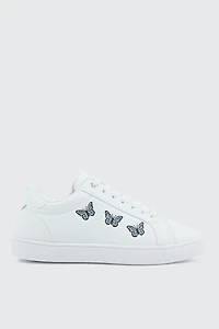 White Lace Up Sneakers