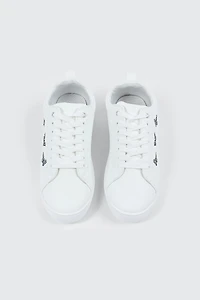 Espadrilles blanches lacées