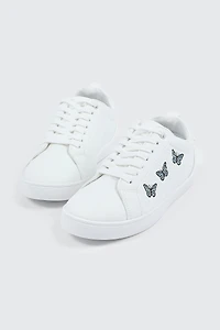 White Lace Up Sneakers