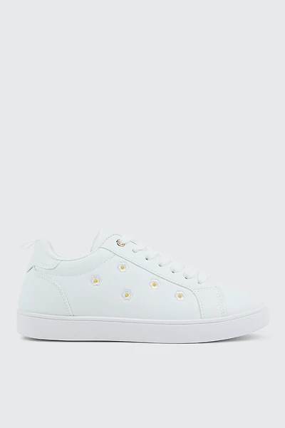 White Lace Up Sneakers