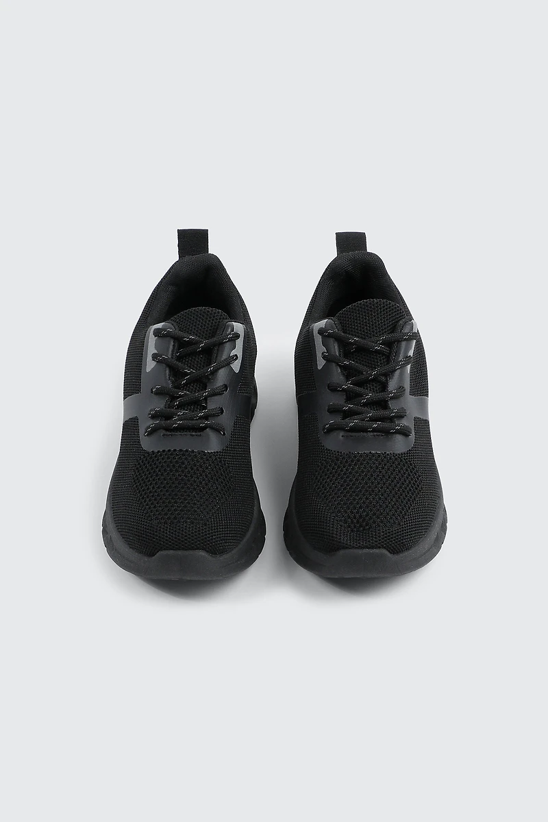 Black Knit Sneakers