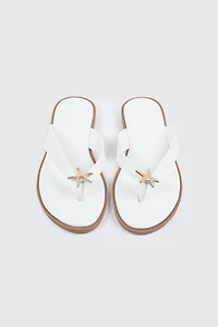 V-Strap Sandals with Starfish Detail