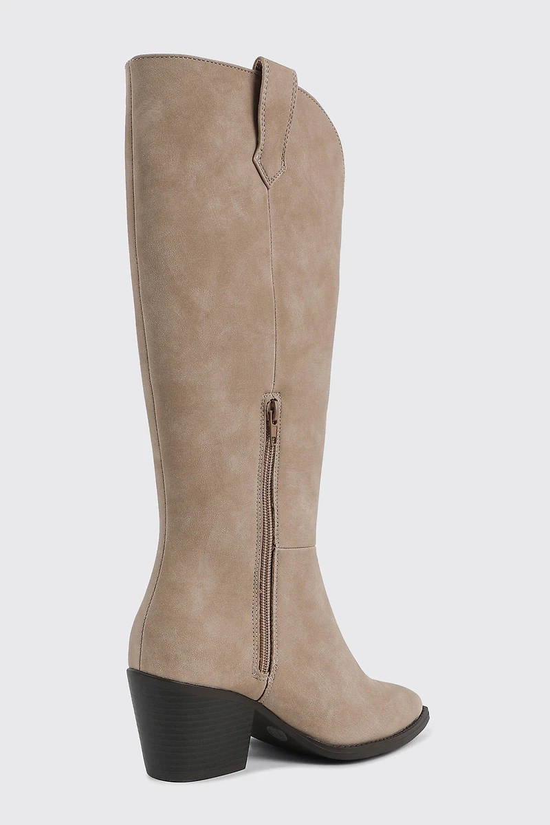 Bottes western mi-longues à bout pointu
