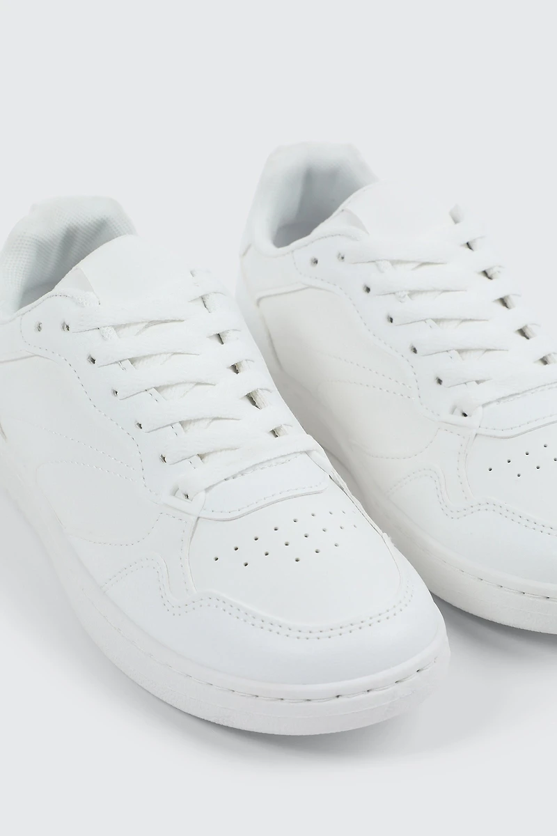 Faux Leather Sneakers