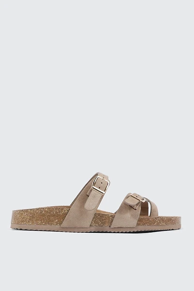 Double Buckle Toe Ring Sandals