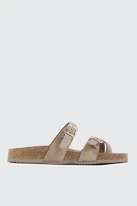 Double Buckle Toe Ring Sandals