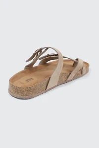 Sandales à double boucle et anneau d'orteil