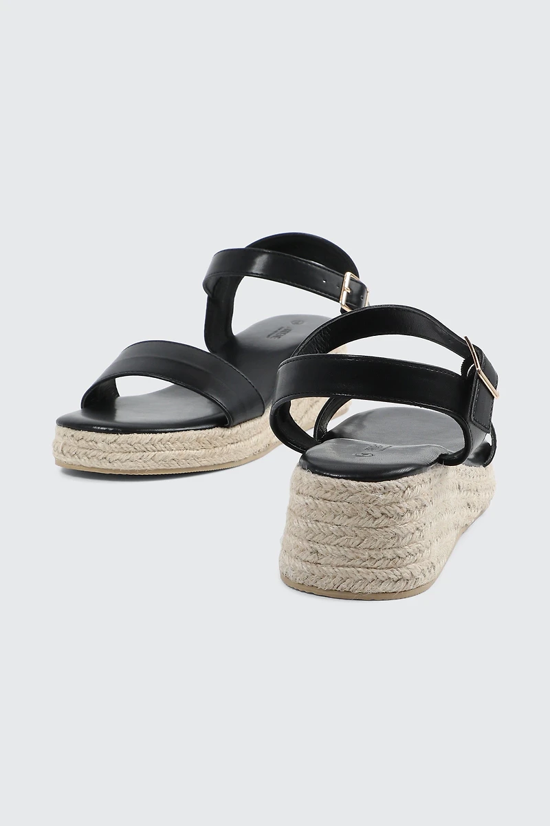 Sandales compensées à bride