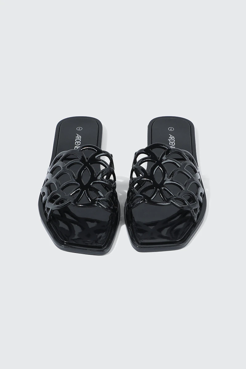 Square Toe Jelly Sandals