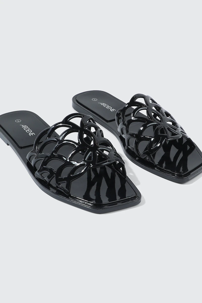 Square Toe Jelly Sandals