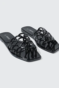 Square Toe Jelly Sandals