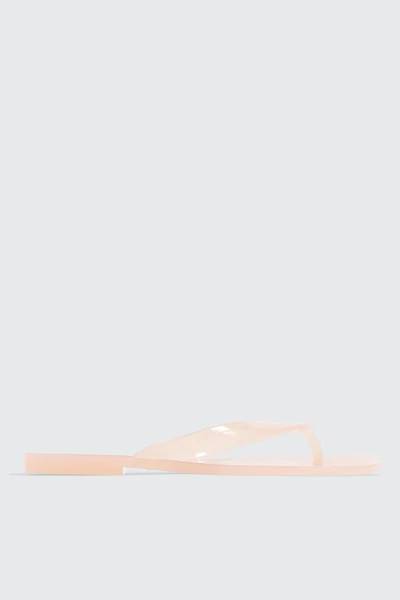 Square Toe Jelly Flip Flops