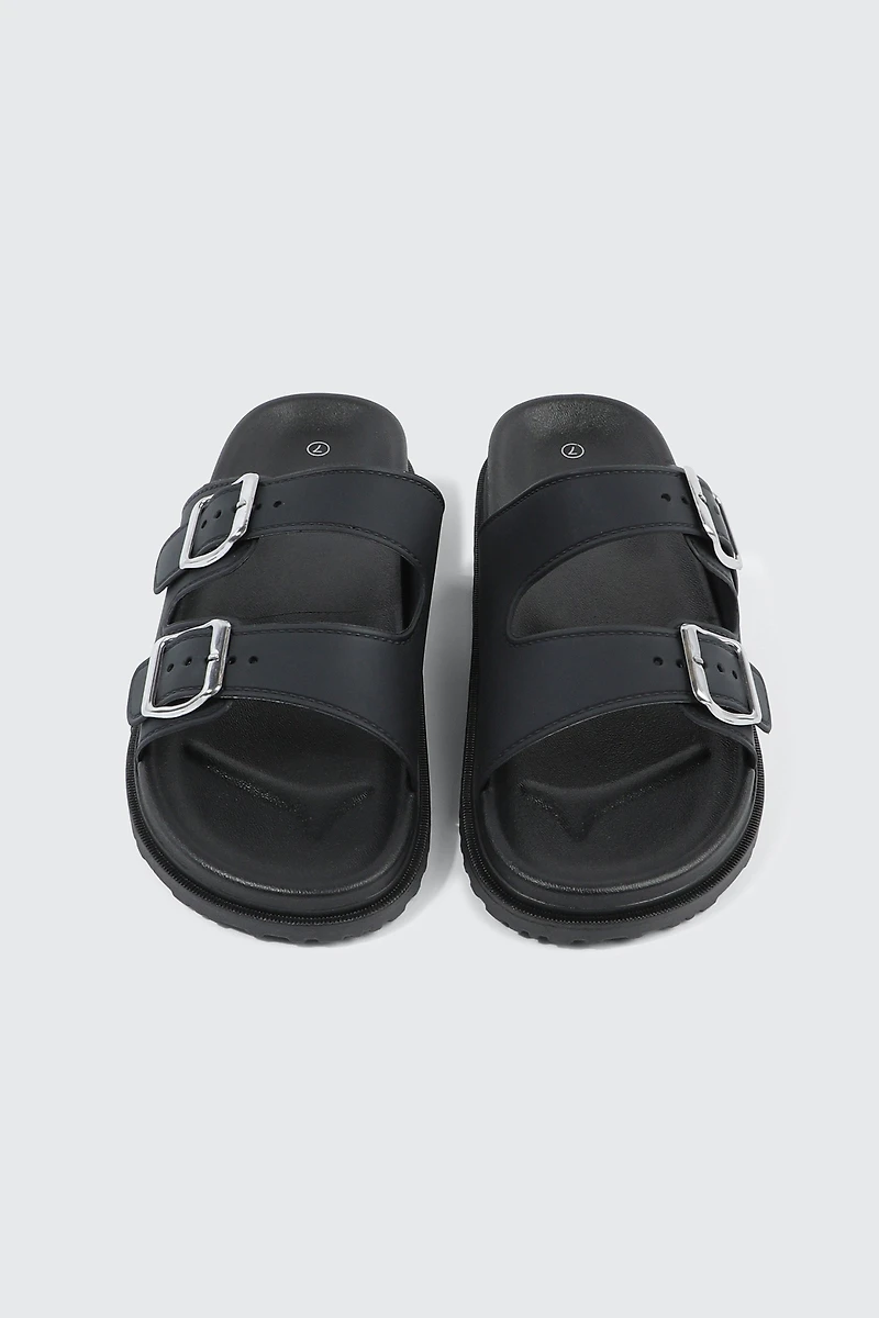 Double Band Slide Sandals