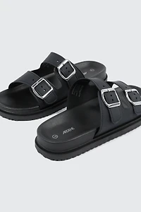 Double Band Slide Sandals