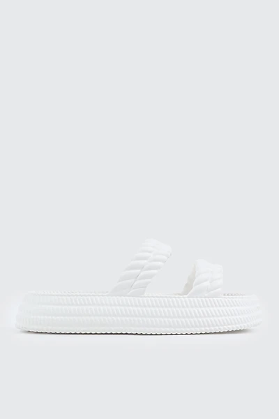 Double Braided Strap Slide Sandals