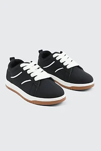 Faux Suede Lace Up Sneakers
