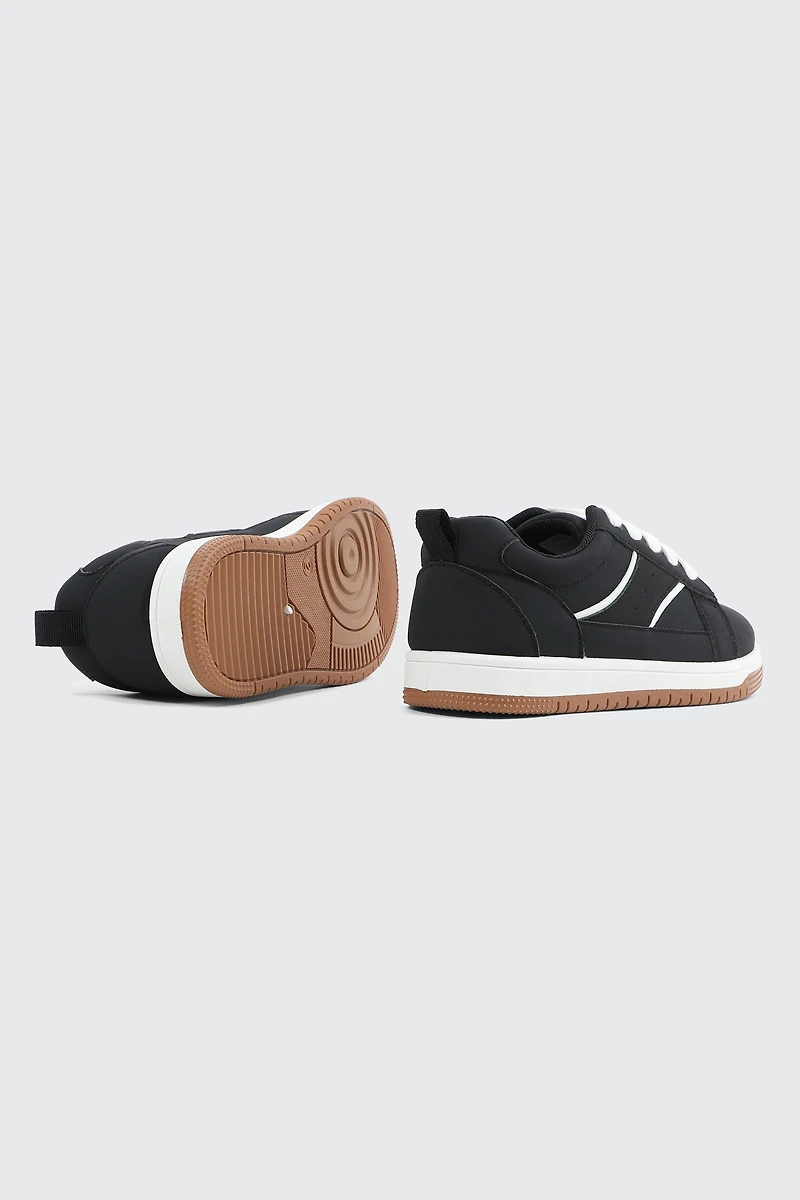 Faux Suede Lace Up Sneakers