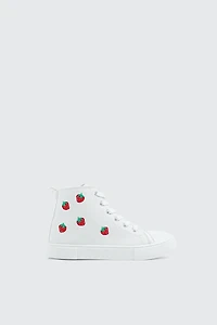 High Top Sneakers with Embroideries